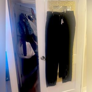 BLACK RIPPED  LADDERED HEM MOM JEANS BY BOO HOO IN A SIZE 12 TALL NEW WITH TAGS.